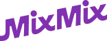 Purple 'MixMix' logo on a transparent background