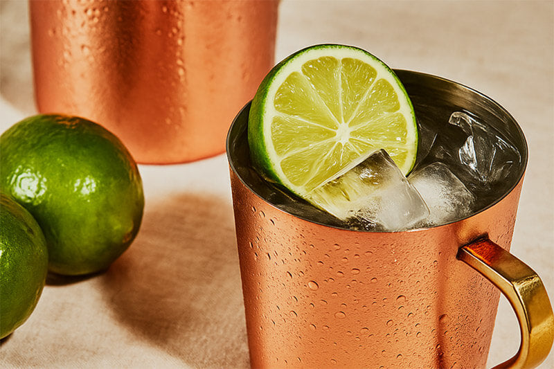 MixMix Spicy Ginger Mule cocktail made with THC drink mix